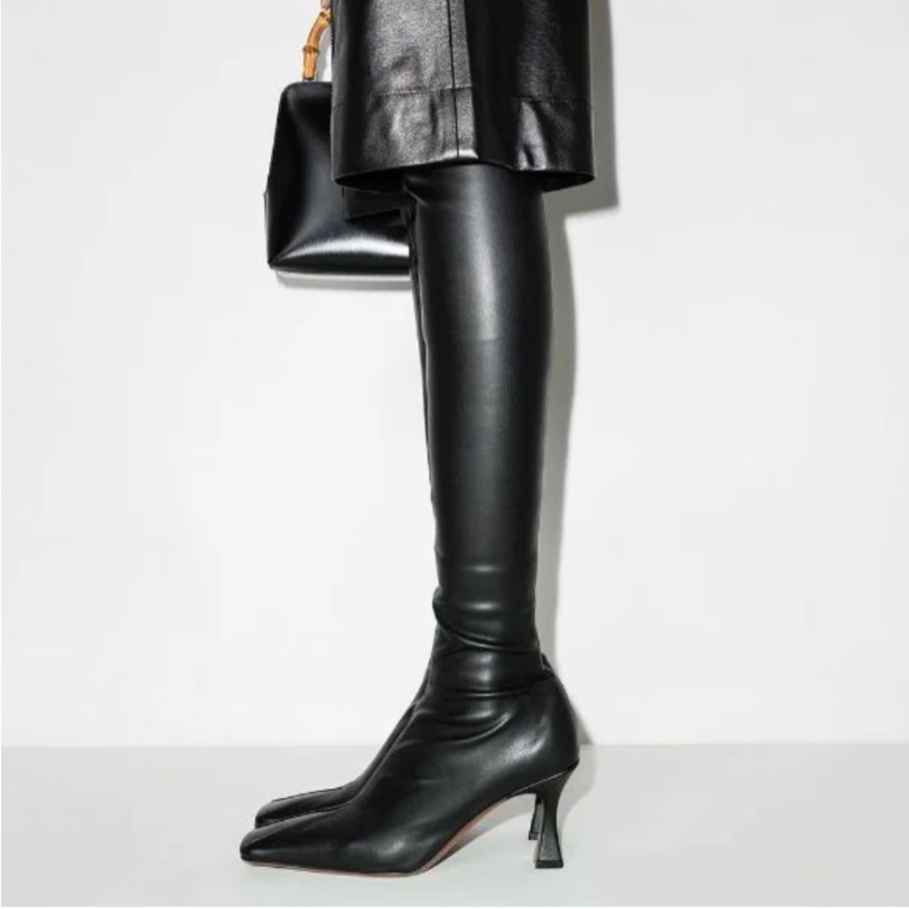 Manu Atelier Vegan Leather Over the Knee-Duck Boots